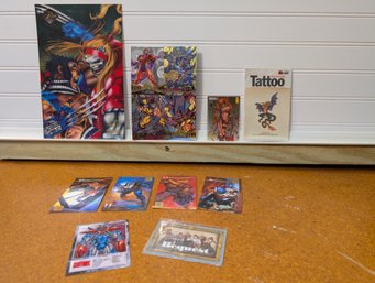 Lot Of Unusual Trading Cards Featuring Marvel, Image, Penthouse, More