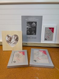 Lot Of 4 Picture Frames And Celebrating The American Earth Ansel Adams Book