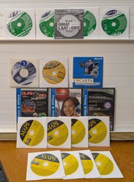 Mixed Lot Of 18 Software And Reference CDs Kaplan, Britannica, National Geographic