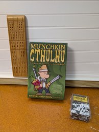 Munchkin Cthulhu Game, Magnetic Poetry, Wooden Cribbage Board, Mixed Lot
