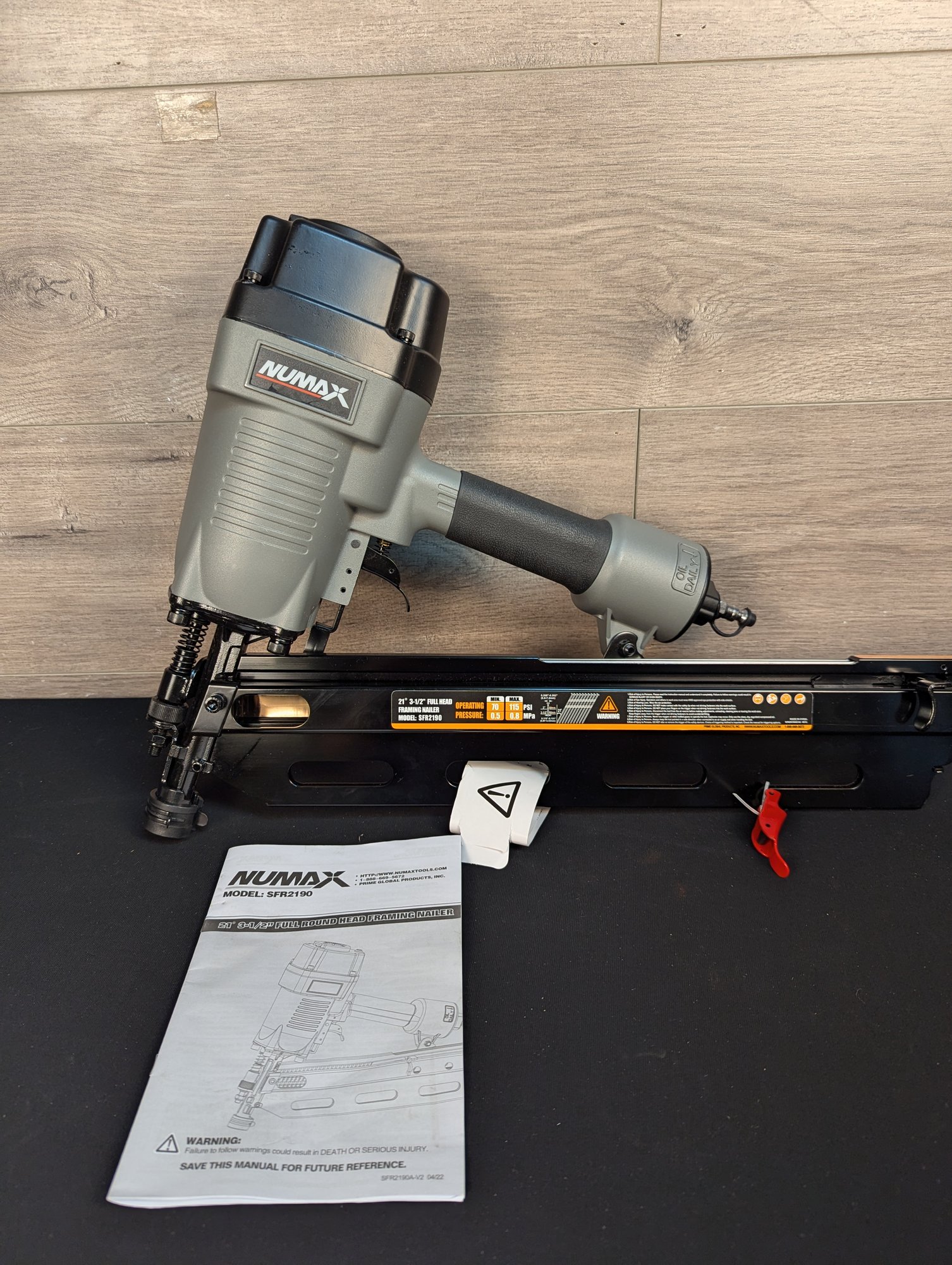 Numax Sfr2190 Pneumatic 21 Degree Framing Nailer #1247 | Auctionninja.com