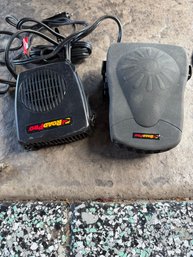 Pair Of Road Pro 12v Portable Heaters For Auto Use