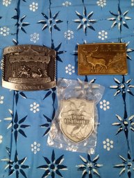 Lot Of 3 Vintage Belt Buckles