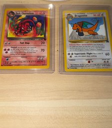 Pokemon Dar Charmeleon & 1999 Dragonite Black Star Movie Promo
