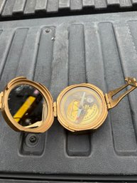 Vintage India Brass Burton Nautical Geological Compass By Natural Sine