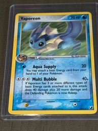 2005 Pokemon Vaporeon  Holo Unseen Forces Rare