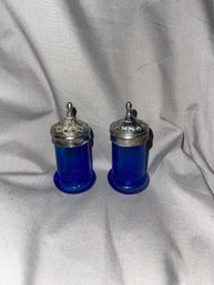 Cobalt Blue Salt And Pepper Shakers