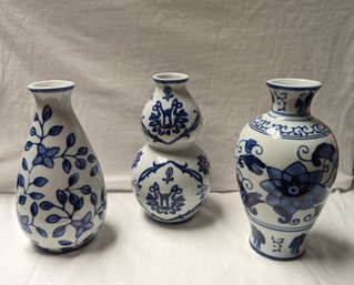 Set Of Three Ceramic Vases