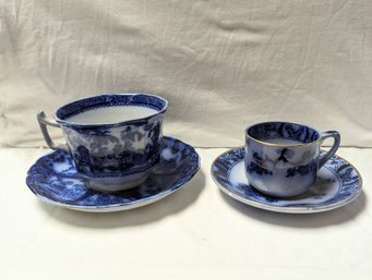 Set Of Two Teacup And Plate