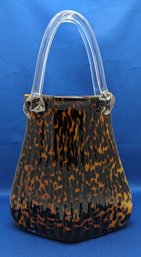 Glass Leopard Print Purse