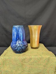 Blue And Gold Vases