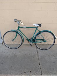 Vintage Hercules 3 Speed Green Bicycle
