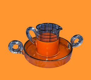 Vintage Sugar Cube And Creamer Set