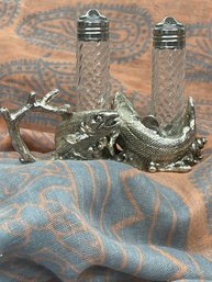 Rare Arthur Court  Trout Salt And Pepper Shakers