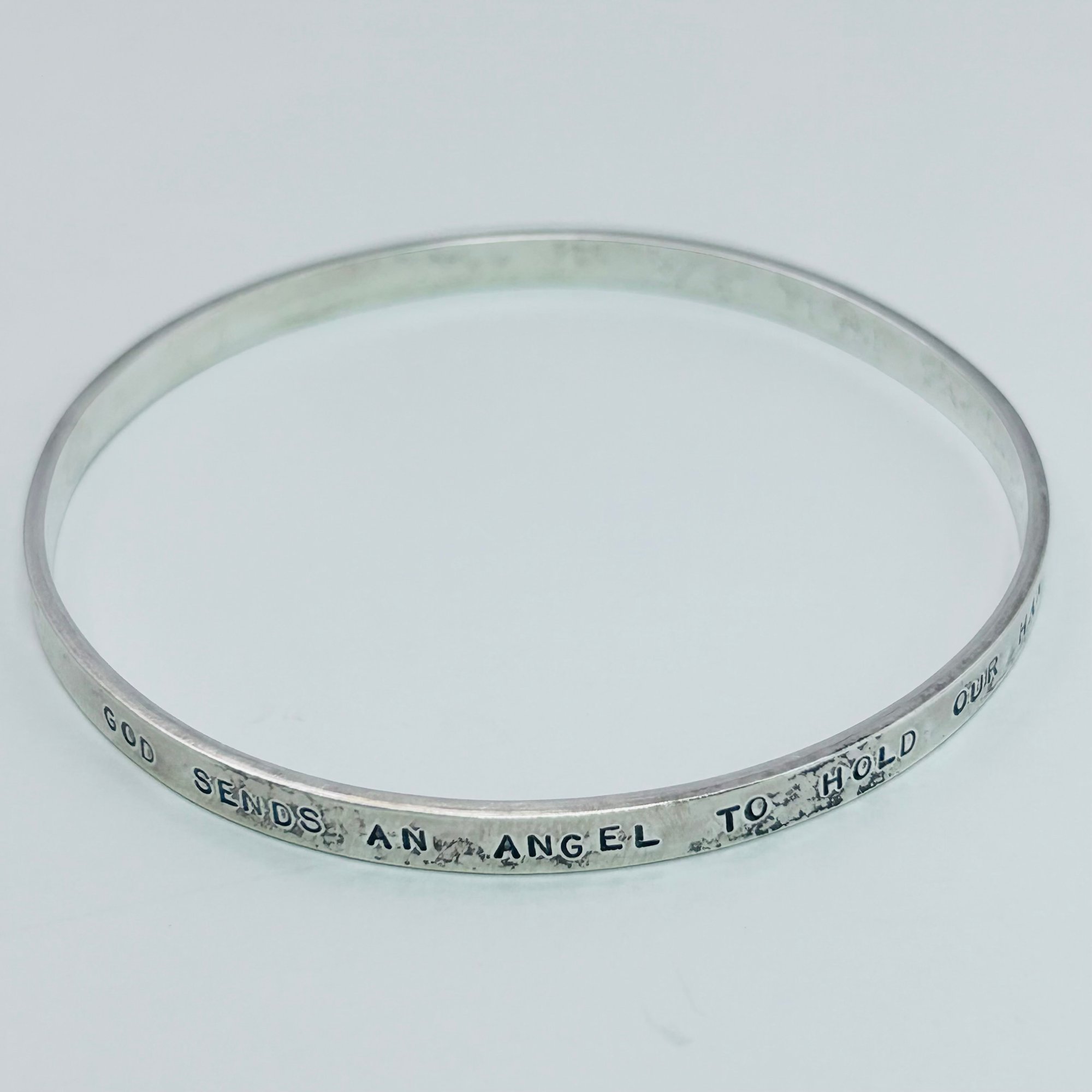 Treasure Jewels Let God Bangle - Silver main image 1