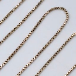 Italy Sterling Box Chain Necklace