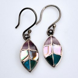950 Silver Southwest Leaf Dangle Earrings