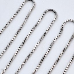 LA Sterling Box Chain Necklace