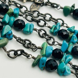 Silpada Sterling Multi Stone Necklace 15.3g
