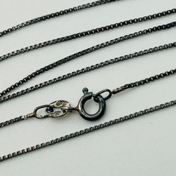 Sterling Box Chain Necklace 1.9g