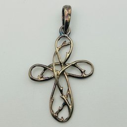 Signed Italy Sterling Cross Pendant 2.4g