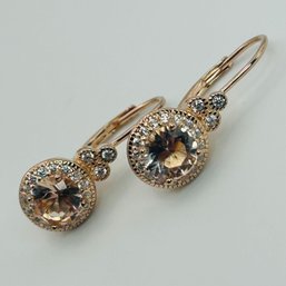 Signed Sterling Rhinestone Jacket Earrings 3.3g
