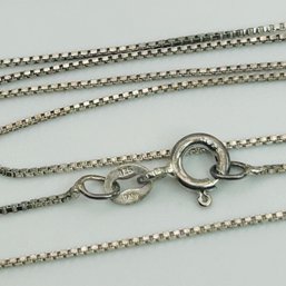 Italy Sterling Box Chain Necklace 2.5g