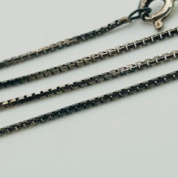 Sterling Box Chain Necklace 2.9g