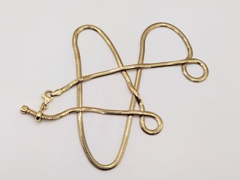 Milor Gold Over Sterling Silver Serpentine Slide Clasp Necklace 11.5G