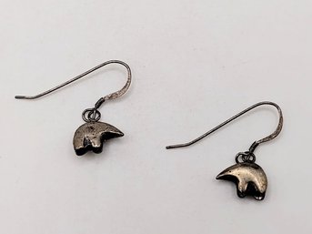 Sterling Silver Ant Eater Dangle Hook Earrings 2.2G
