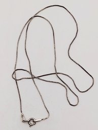 Pictosign Sterling Silver Box Link Necklace 1.3G