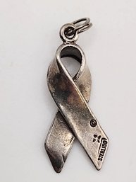 Pictosign Sterling Silver Cancer Awareness Ribbon Charm 1.7G