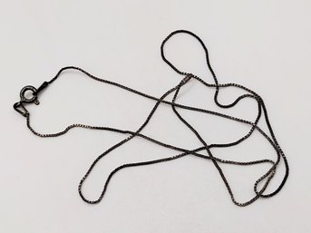 Pictosign Sterling Silver Box Link Necklace Italy 1.2G