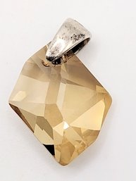 Sterling Silver Glass Pendant 3.4G