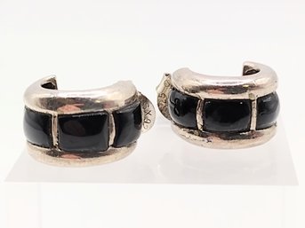 SK Sterling Silver Loop Post Earrings 4.5G