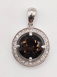 KV Sterling Silver Multi Stone Citrine Pendant 5G