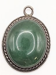 Sterling Silver Jade Pendant 15.3G