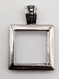 Sterling Silver Square Pendant 7.3G