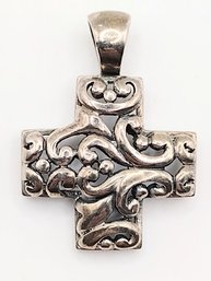 ATI Sterling Silver Open Work Cross Pendant 7.7G