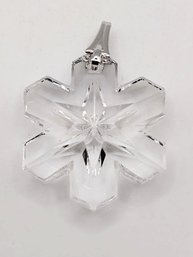 Sterling Silver Glass Snowflake Pendant 10.3G