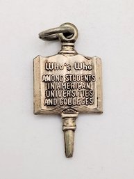 Sterling Silver O.S. '91-'92 Who's Who Award Charm 4G