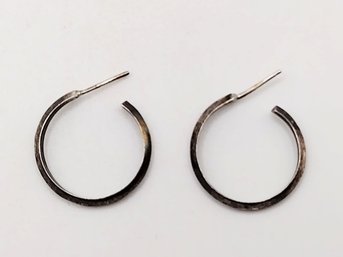 Sterling Silver Hoop Earrings 2.6G
