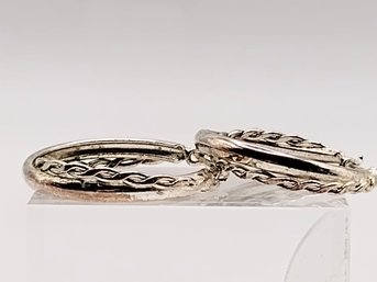 IBB Sterling Silver Hoop Earrings 3.7G