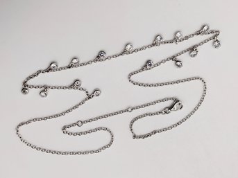 JR Sterling Silver Multi Stone Necklace 3.8G