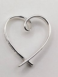 LA Sterling Silver Inscribed Heart Pendant 1.1G