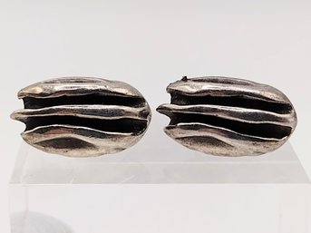 Sterling Silver Post Earrings 9.3G