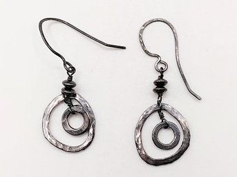 Sterling Silver Dangle Hook Earrings 4.4G