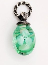 Sterling Silver Glass Charm 2.9G