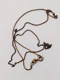 Gold Over Sterling Silver Chain Necklace 1.4G