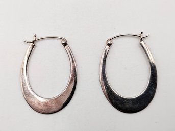 Sterling Silver Loop Earrings 4.7G